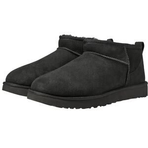 UGG Womens Classic Ultra Mini Booties US 9 U 40 Black Suede GUC